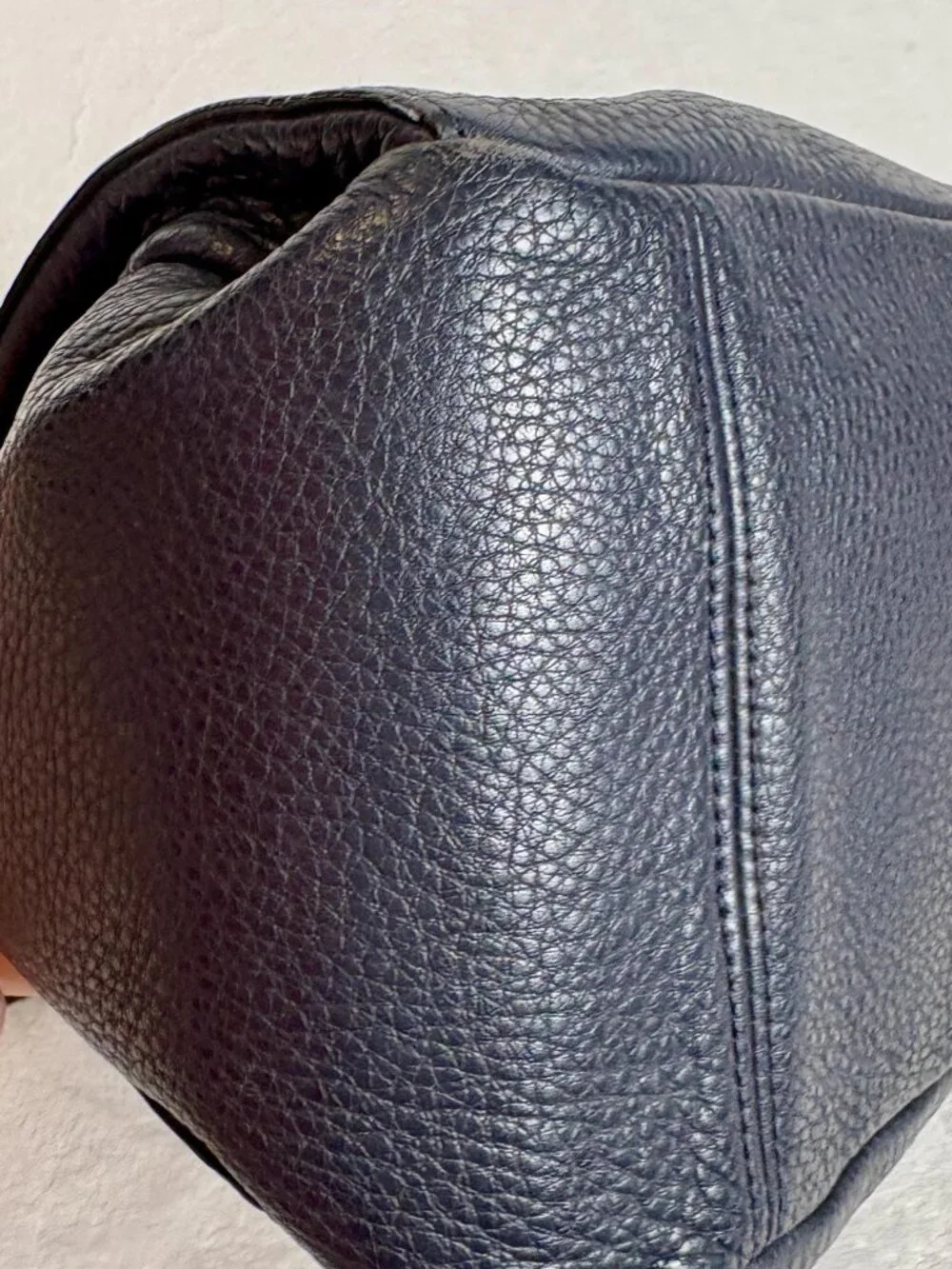 Coach Morgan Satchel in Midnight Navy Blue with Scarf - Picture 7 of 16